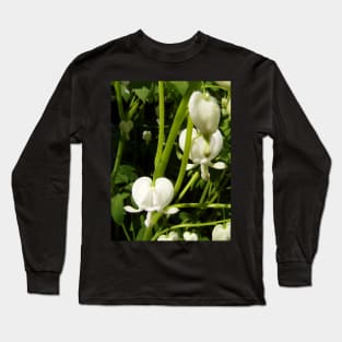 white bleeding heart macro Long Sleeve T-Shirt